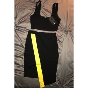 Fashion Nova two piece set - crop top and skirt